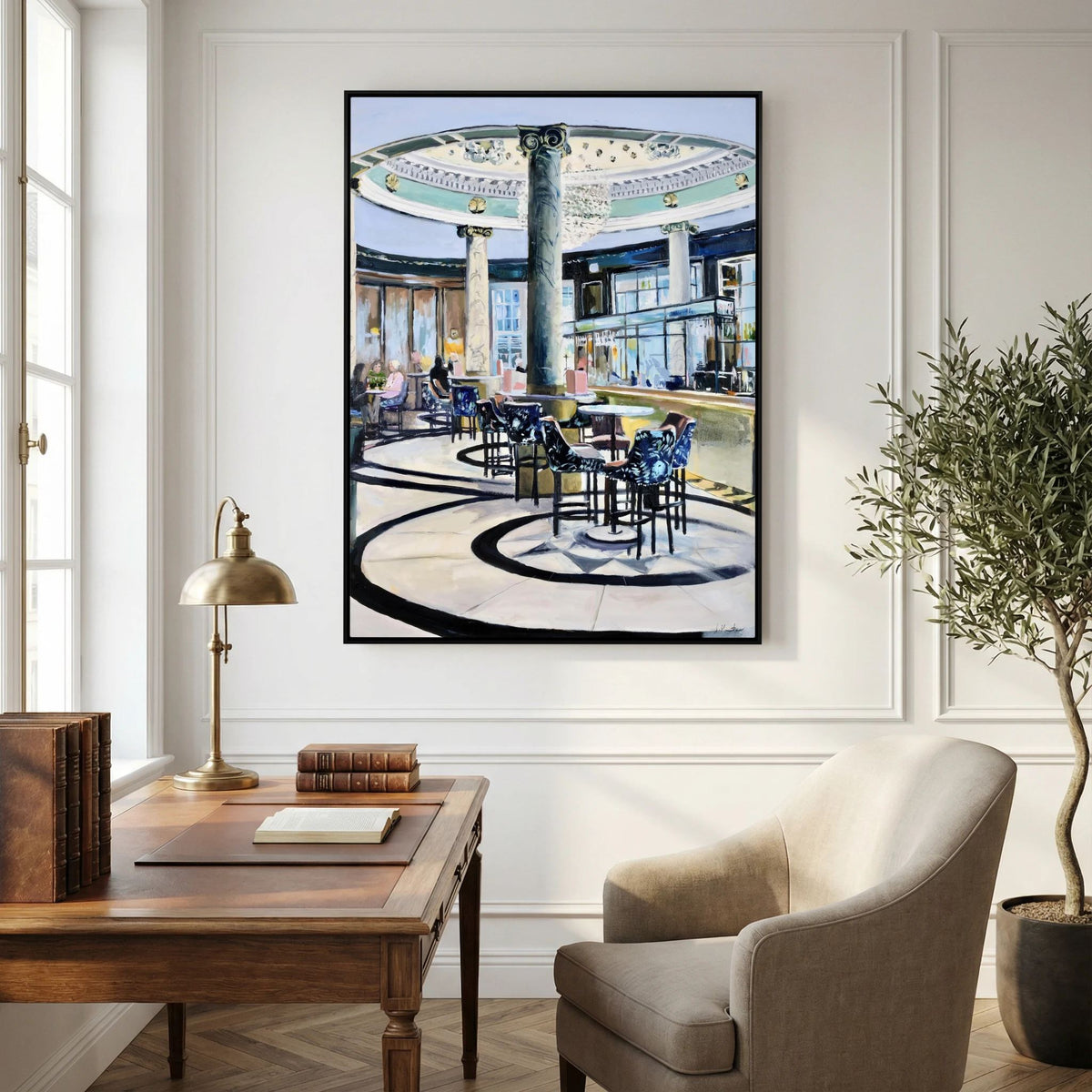 Champagne Bar, Glasgow Central, Fine Art Print on Canvas