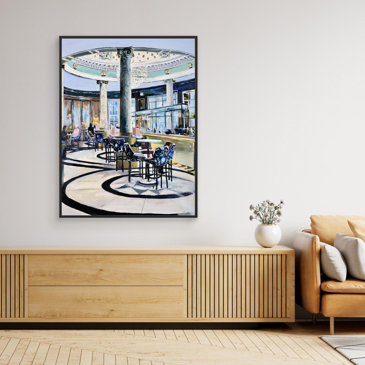 Champagne Bar, Glasgow Central, Fine Art Print on Canvas