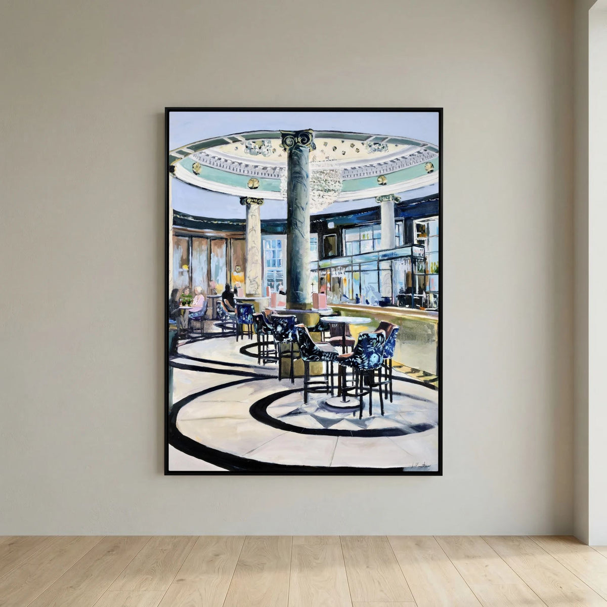 Champagne Bar, Glasgow Central, Fine Art Print on Canvas