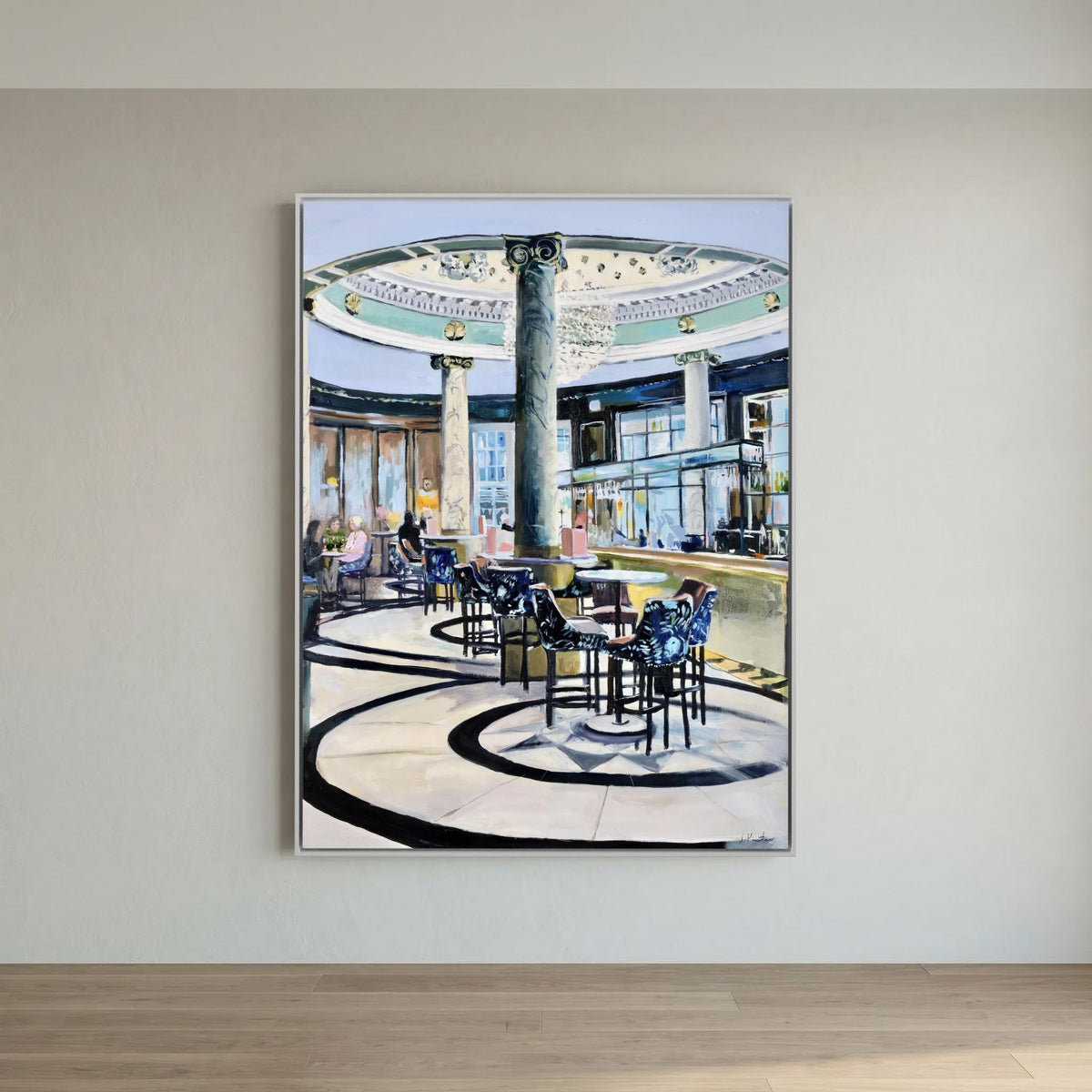 Champagne Bar, Glasgow Central, Fine Art Print on Canvas