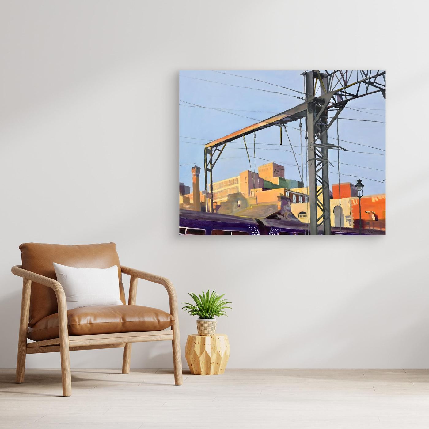 Coming into Central Train Station, Fine Art Canvas Print
