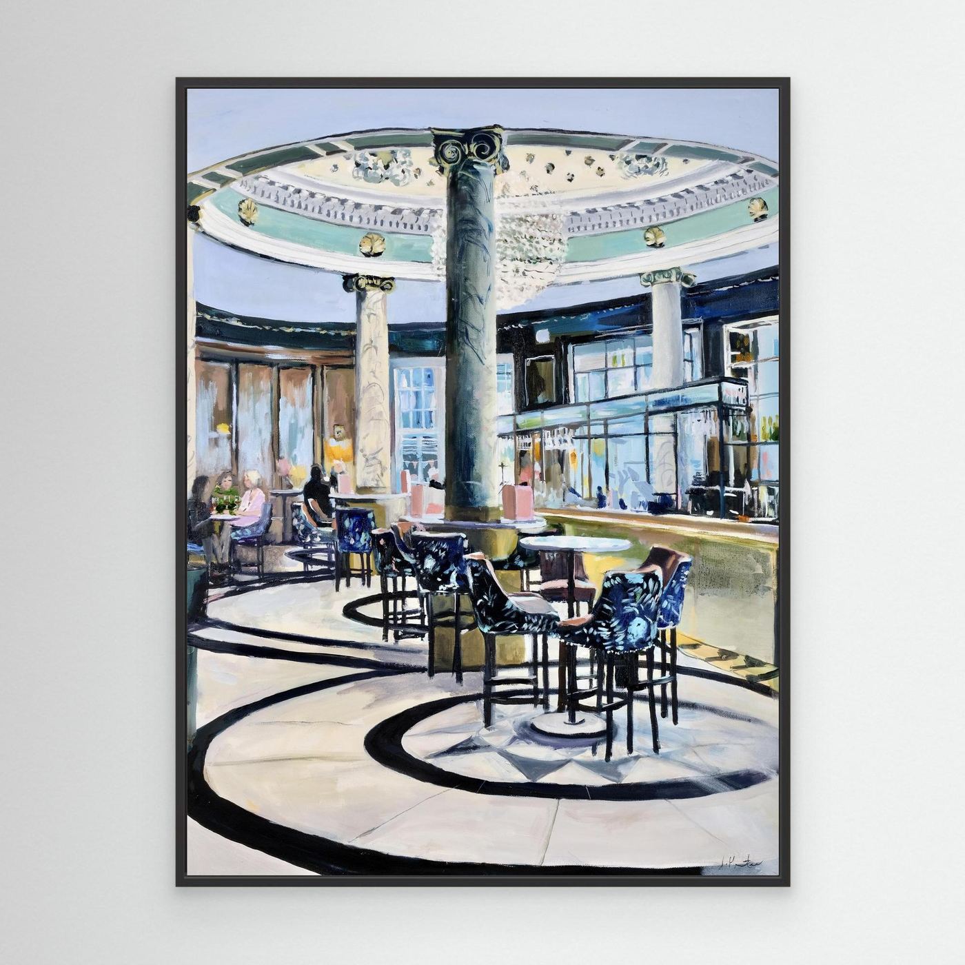 Champagne Bar, Glasgow Central, Fine Art Print on Canvas