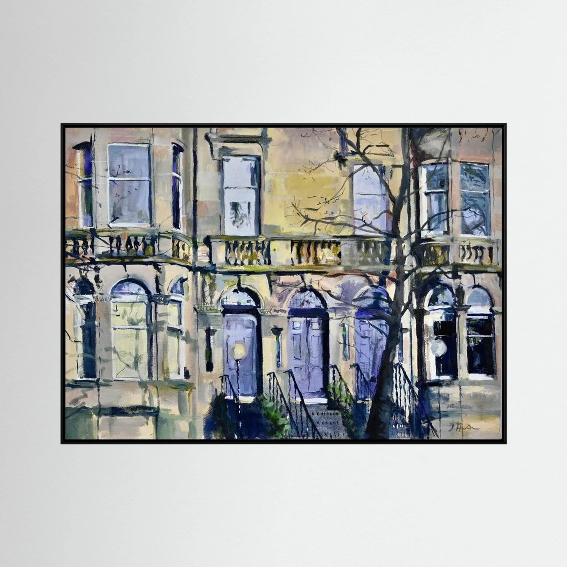 Queens Drive, Victorian Building, Fine Art Print on Canvas