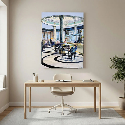 Champagne Bar, Glasgow Central, Fine Art Print on Canvas
