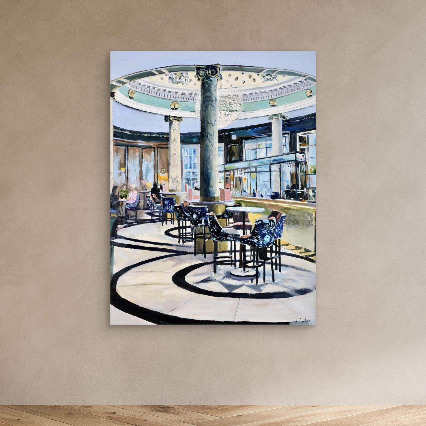 Champagne Bar, Glasgow Central, Fine Art Print on Canvas