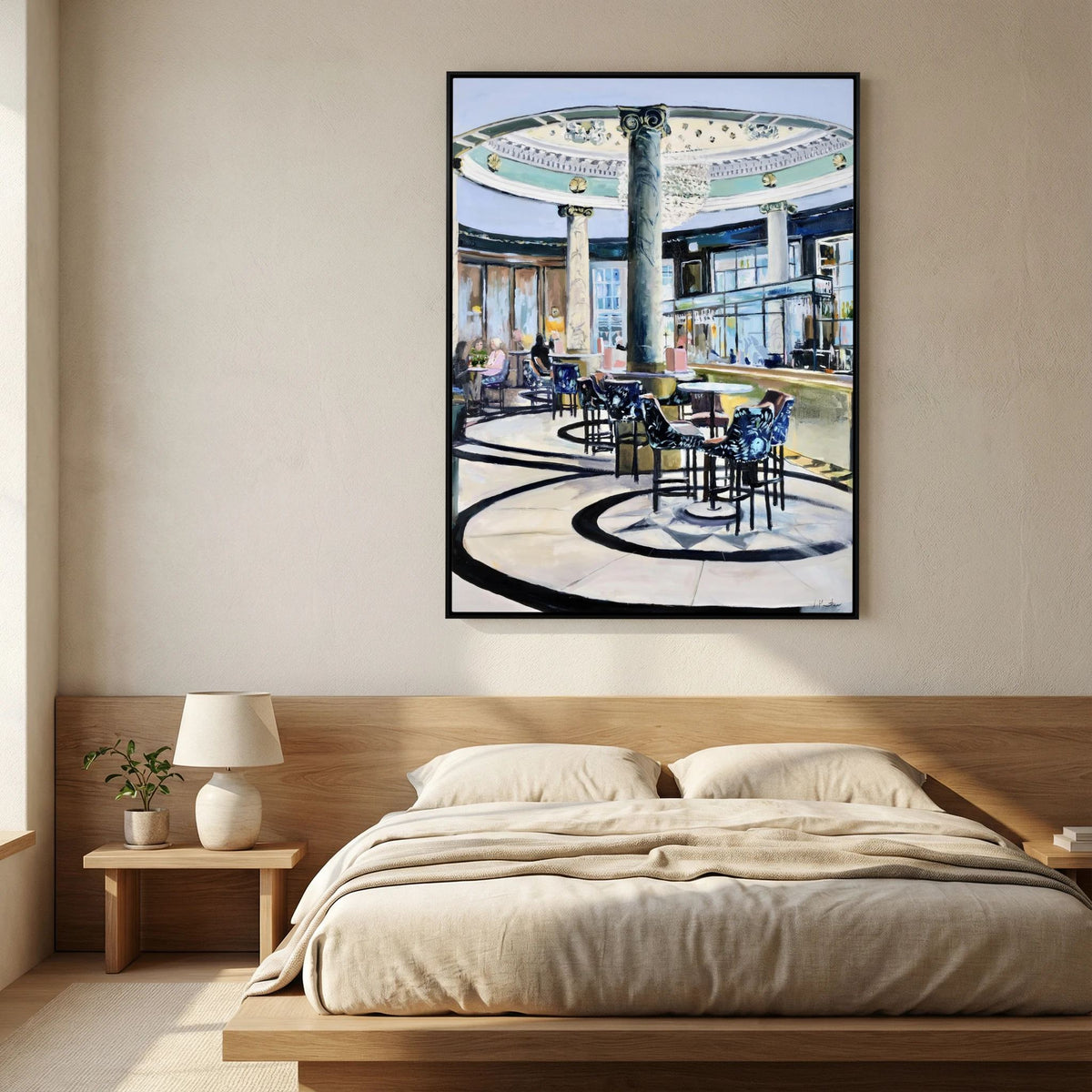 Champagne Bar, Glasgow Central, Fine Art Print on Canvas