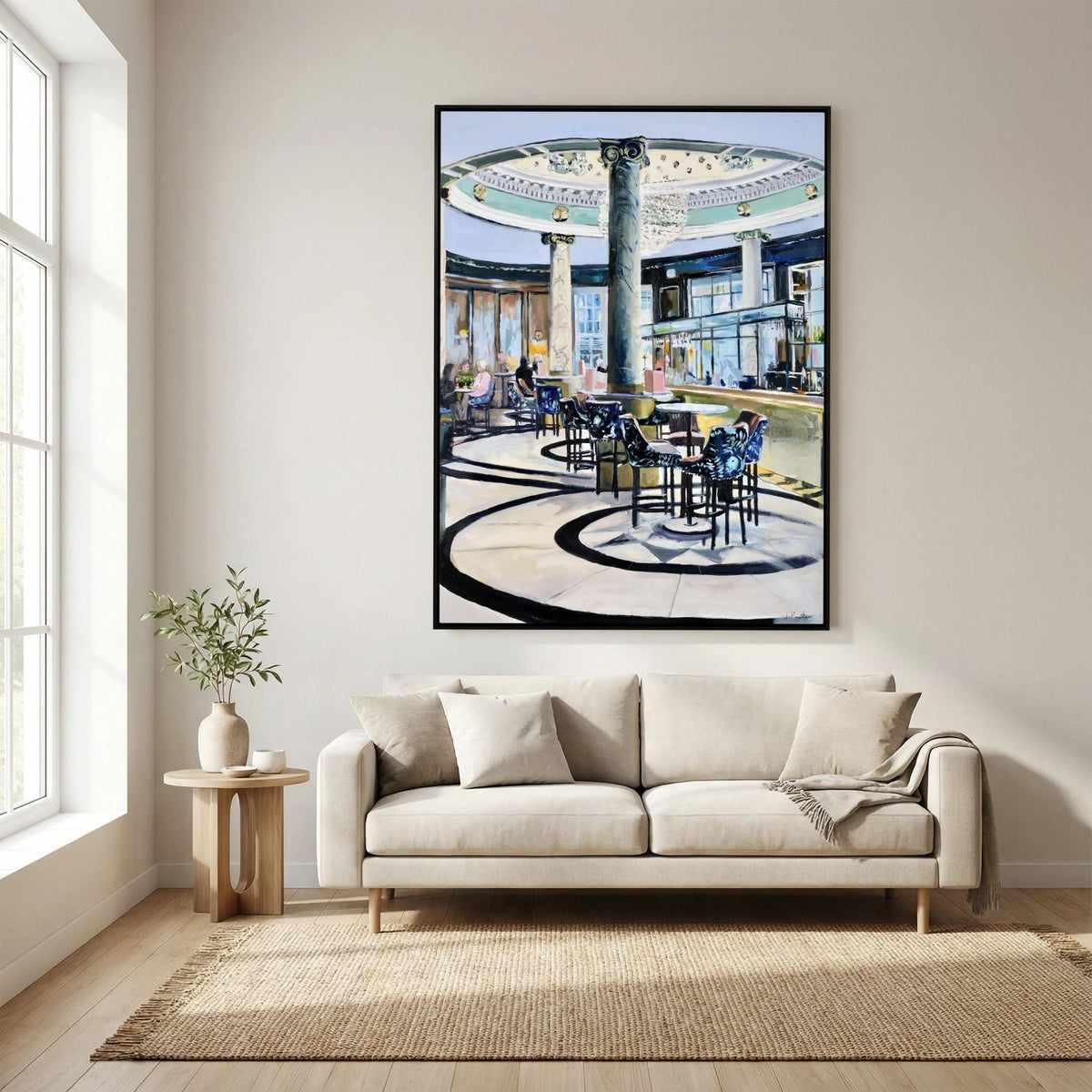 Champagne Bar, Glasgow Central, Fine Art Print on Canvas