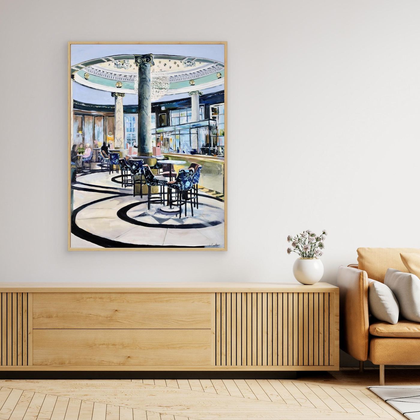 Champagne Bar, Glasgow Central, Fine Art Print on Canvas