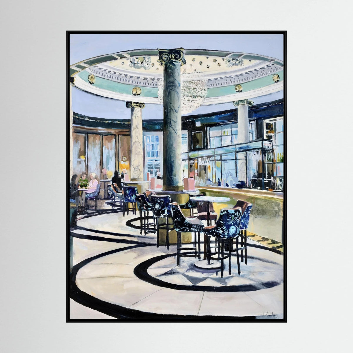 Champagne Bar, Glasgow Central, Fine Art Print on Canvas
