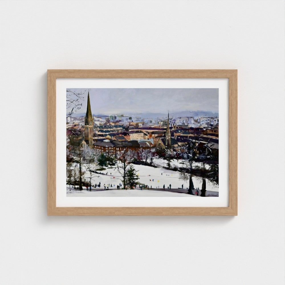 Queens Park In the Snow, Glasgow Park, Fine Art Print