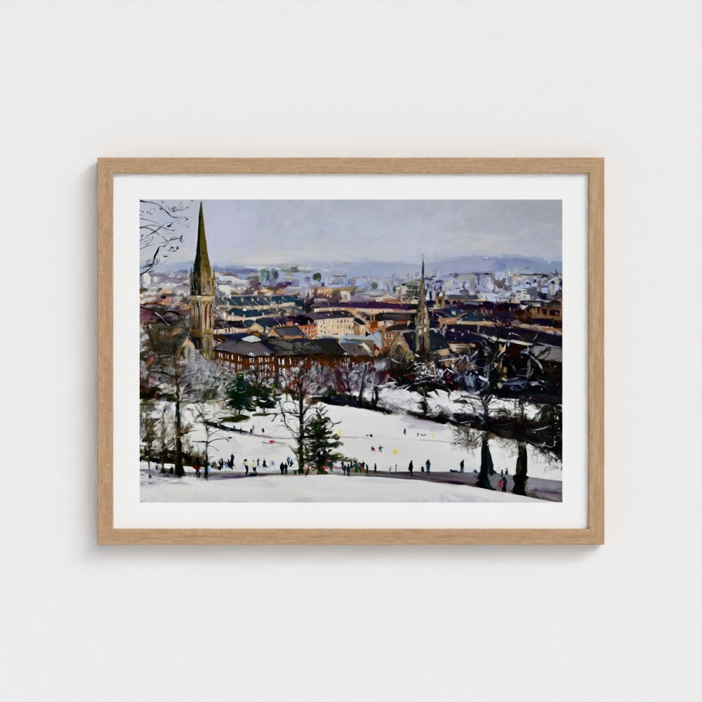 Queens Park In the Snow, Glasgow Park, Fine Art Print