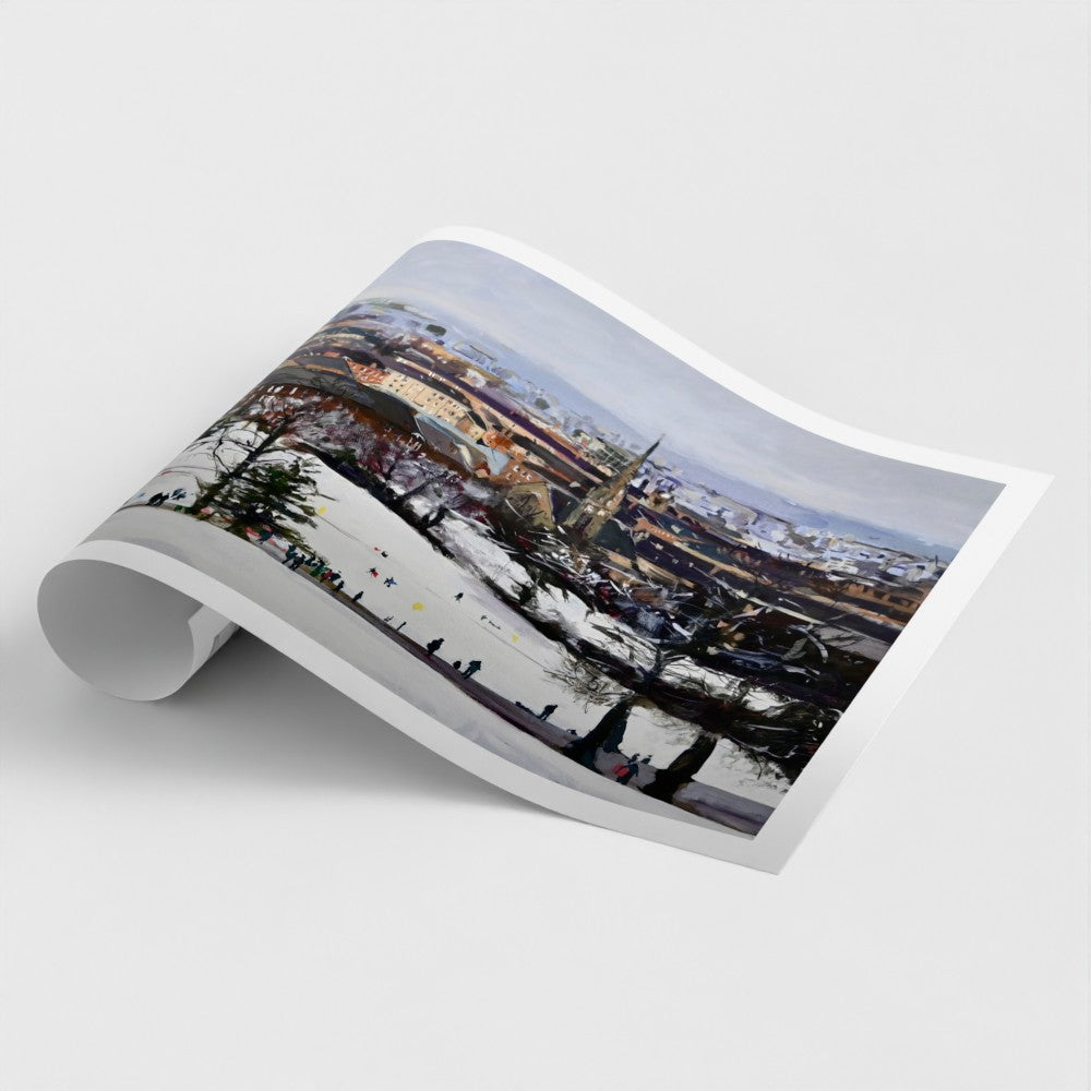 Queens Park In the Snow, Glasgow Park, Fine Art Print