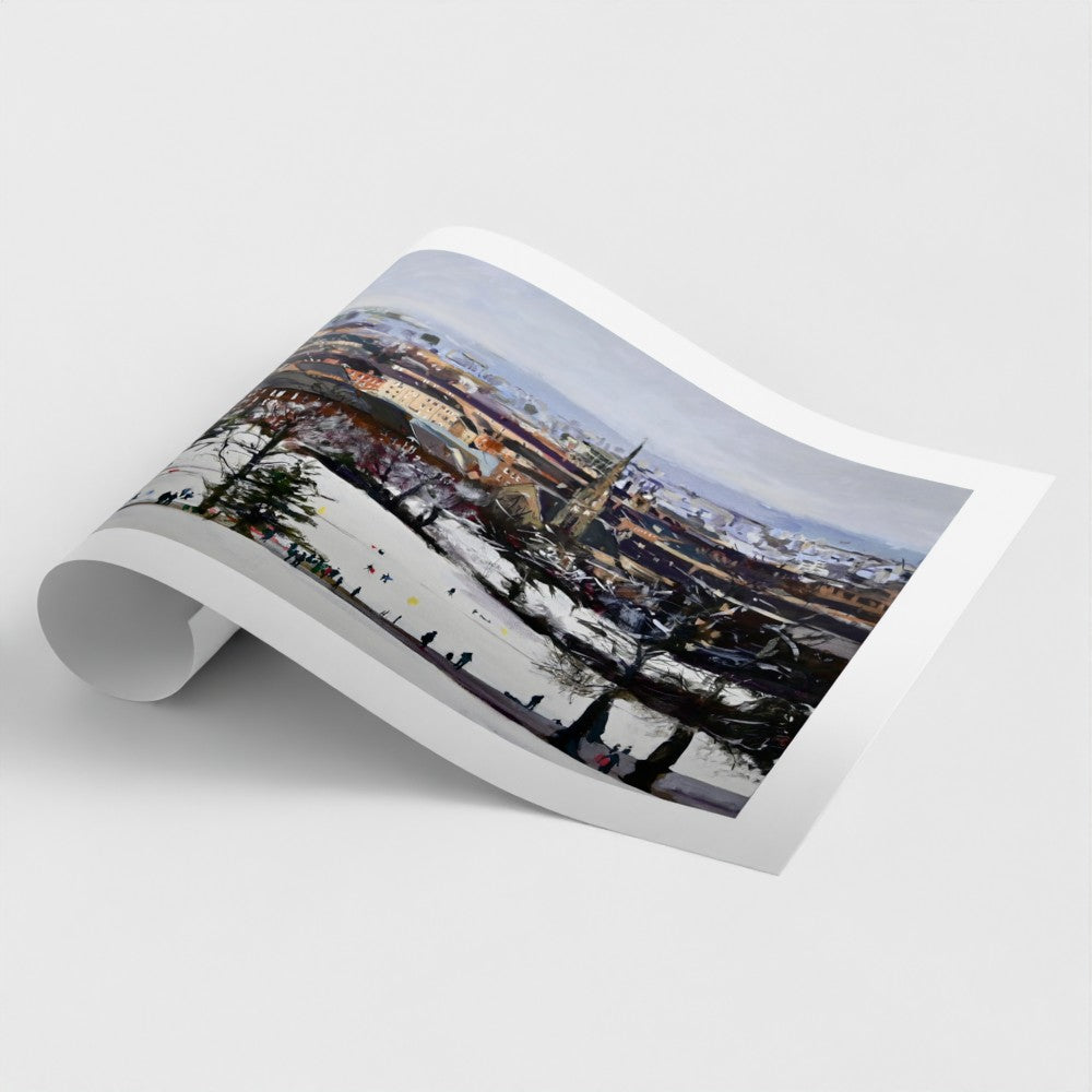 Queens Park In the Snow, Glasgow Park, Fine Art Print