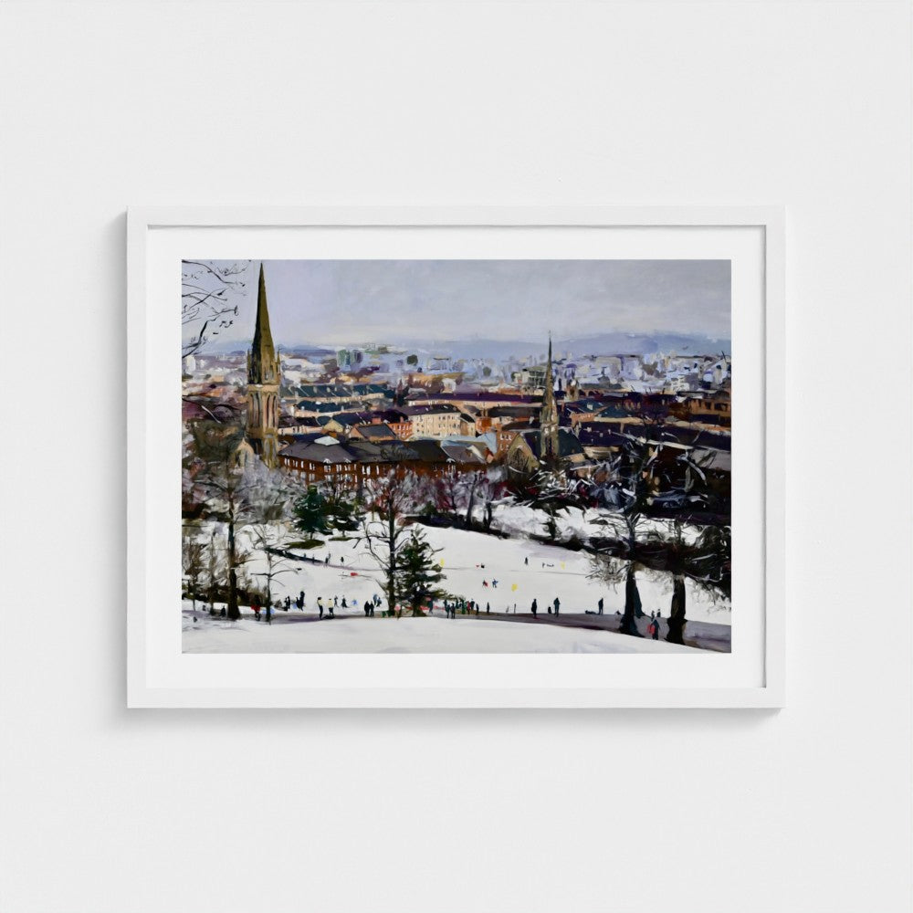 Queens Park In the Snow, Glasgow Park, Fine Art Print